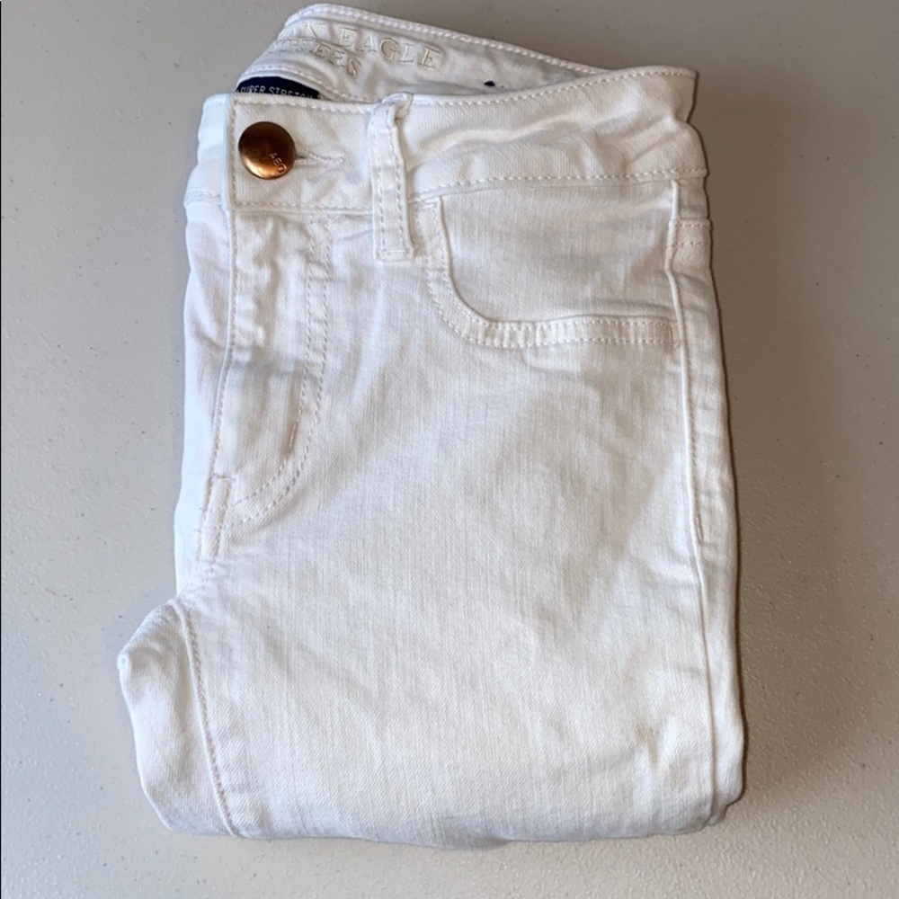 White AE jeggings